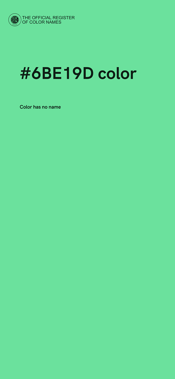 #6BE19D color image