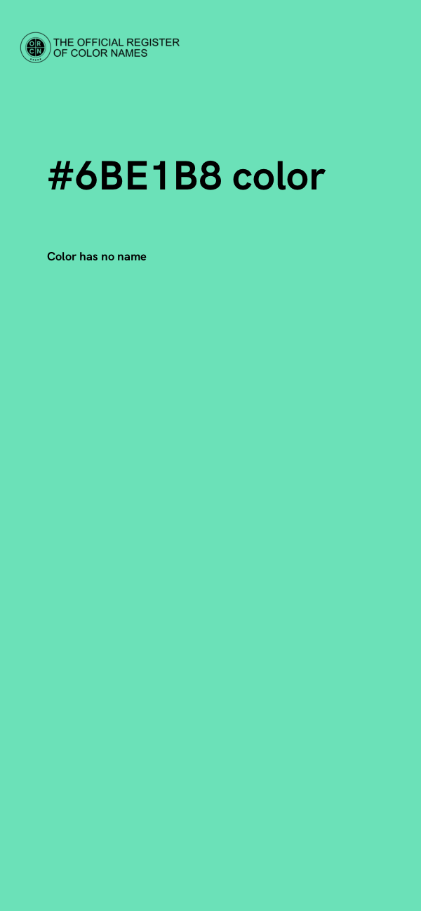 #6BE1B8 color image