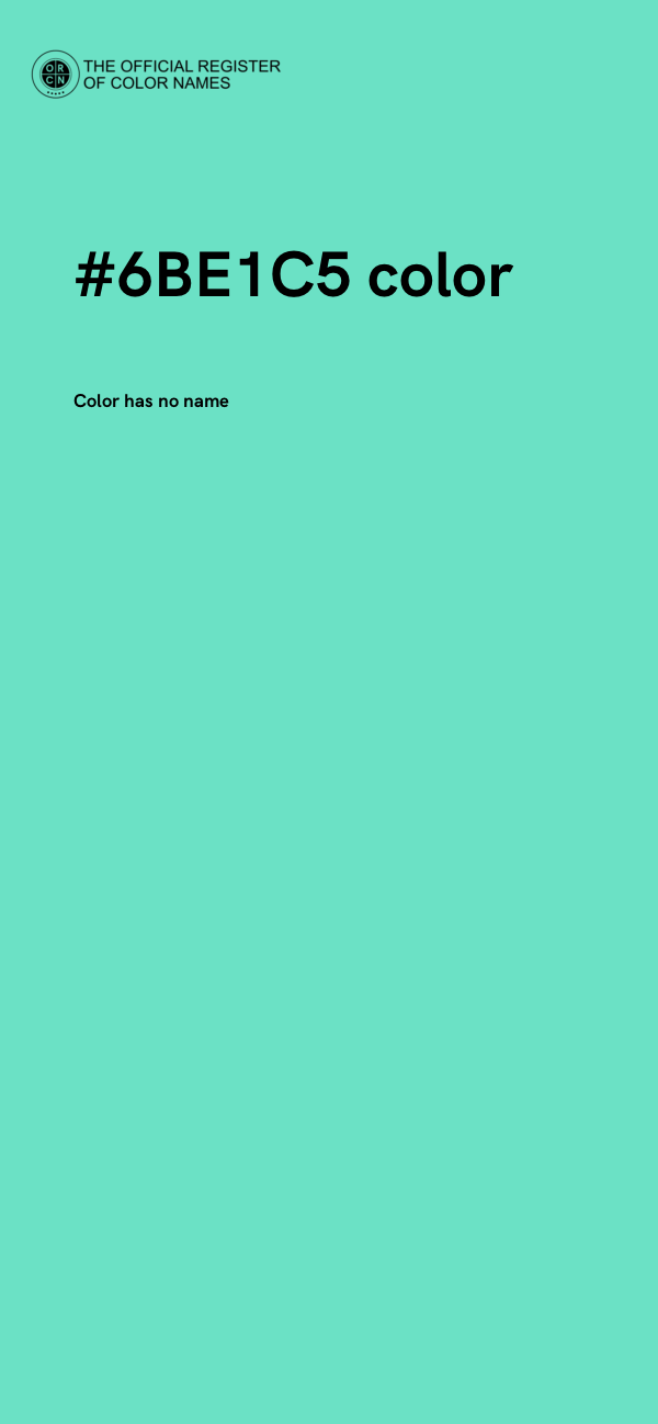 #6BE1C5 color image