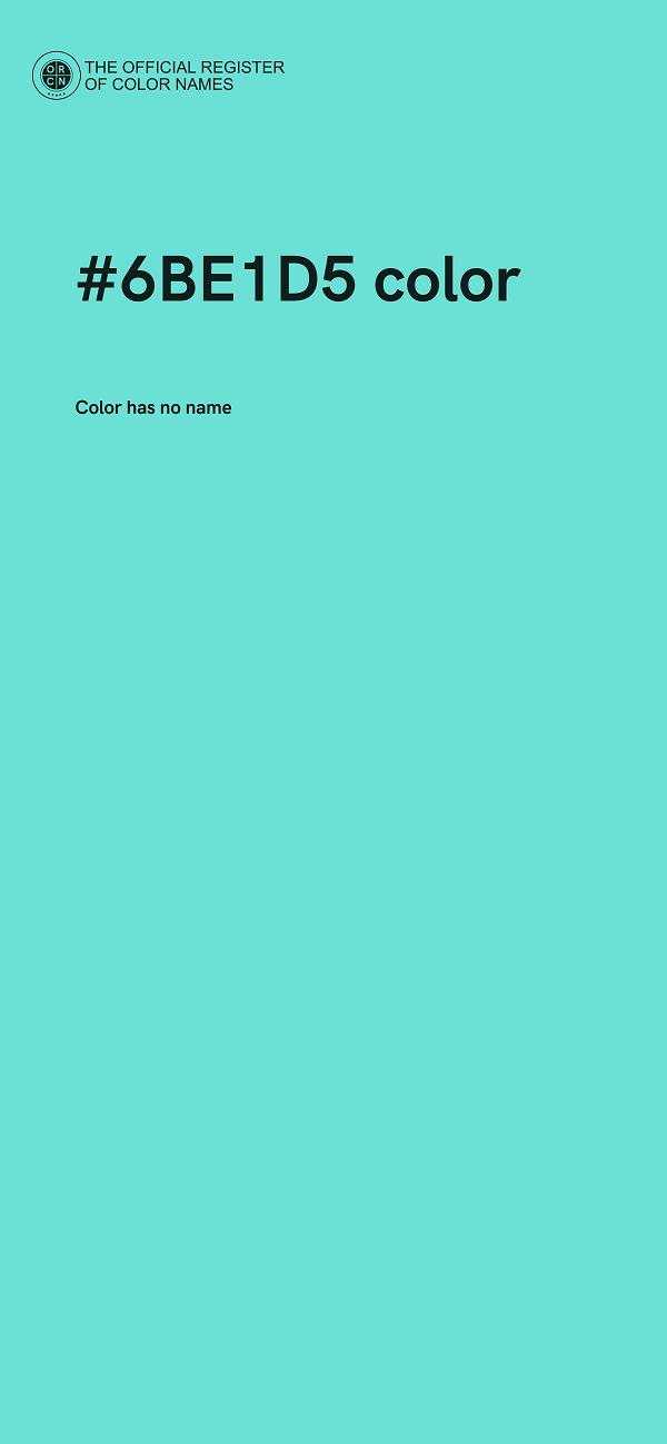 #6BE1D5 color image