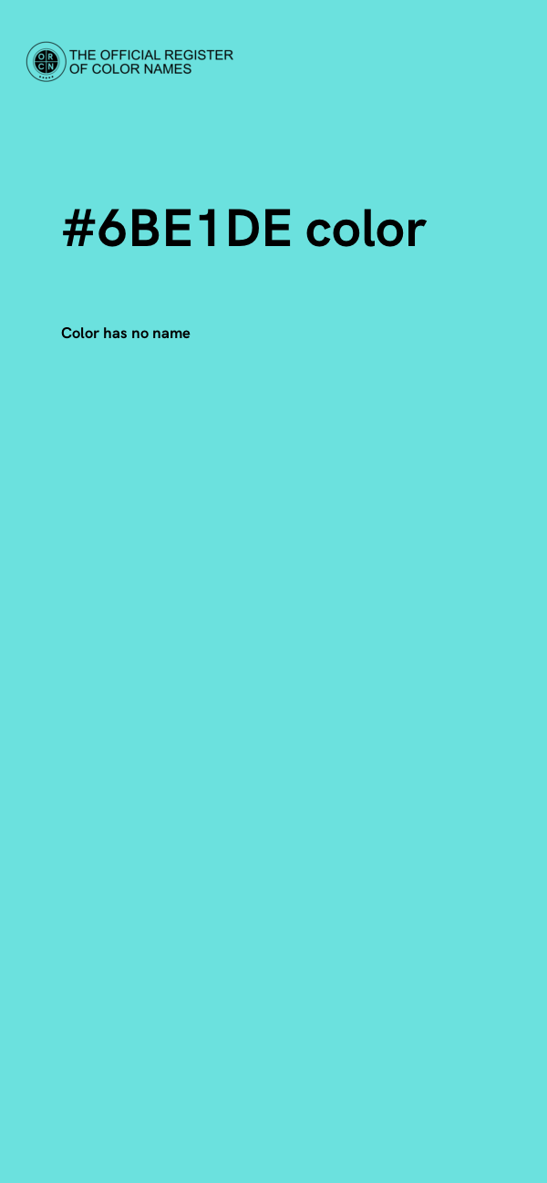 #6BE1DE color image