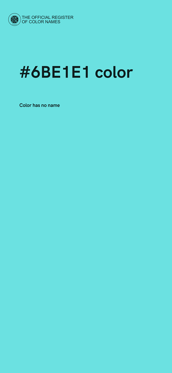#6BE1E1 color image