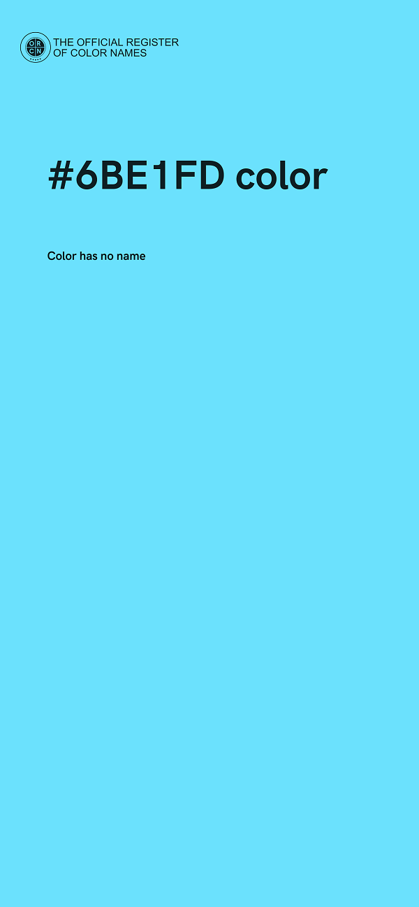 #6BE1FD color image