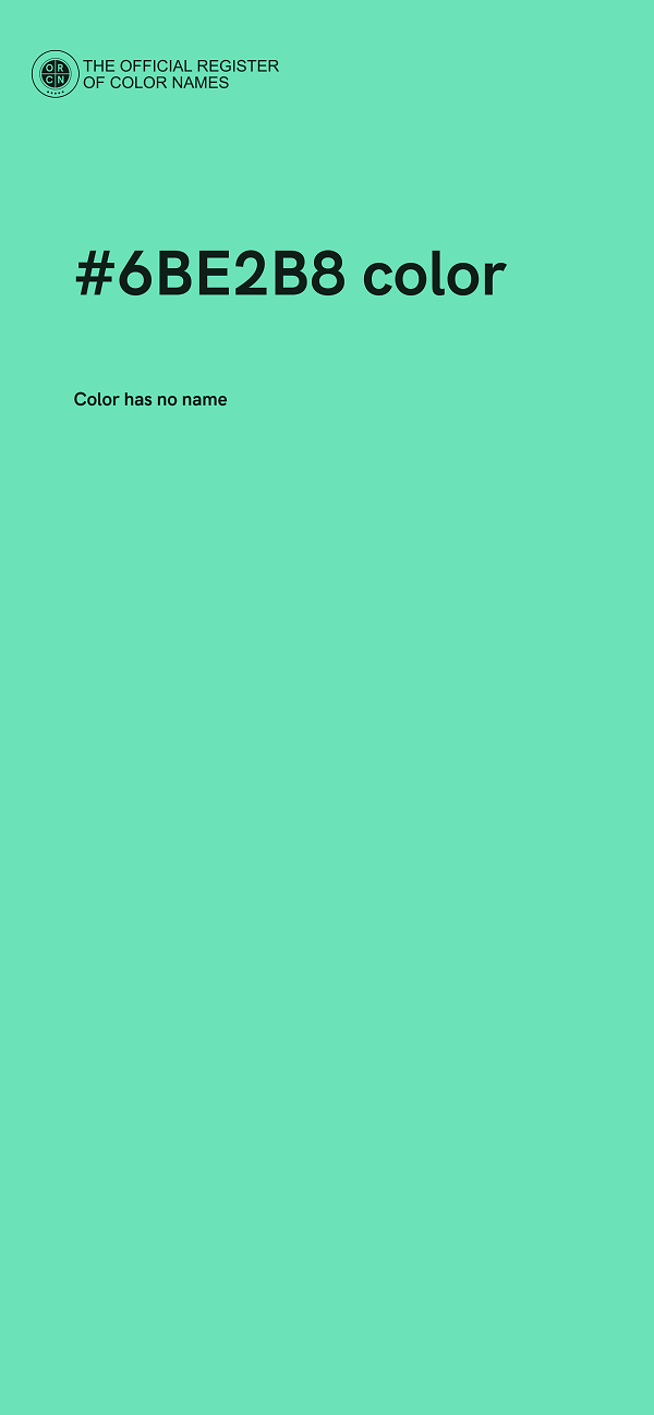 #6BE2B8 color image