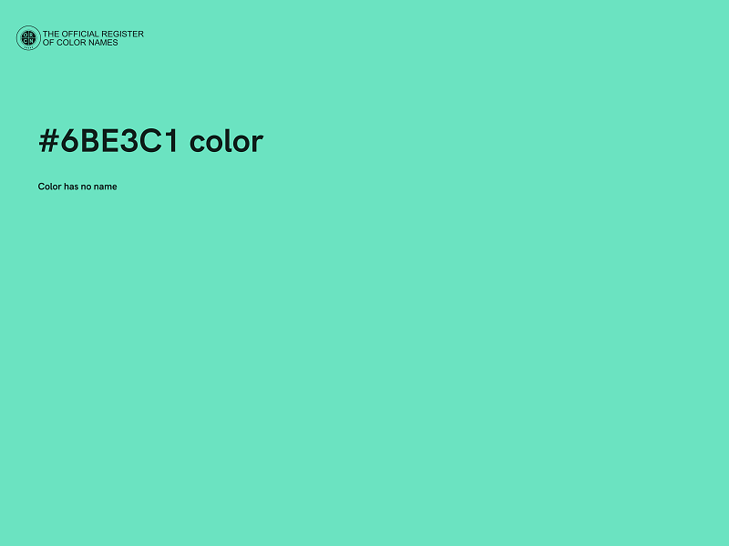 #6BE3C1 color image