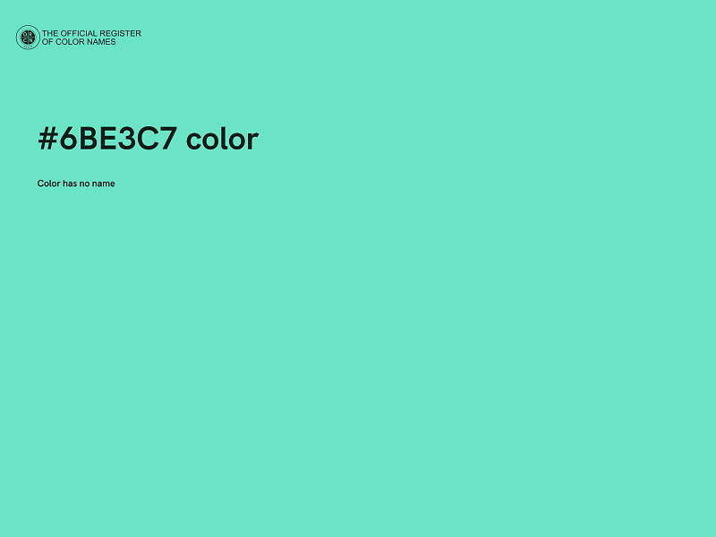 #6BE3C7 color image