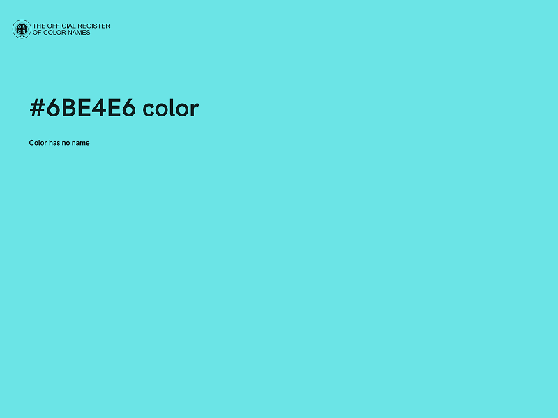 #6BE4E6 color image