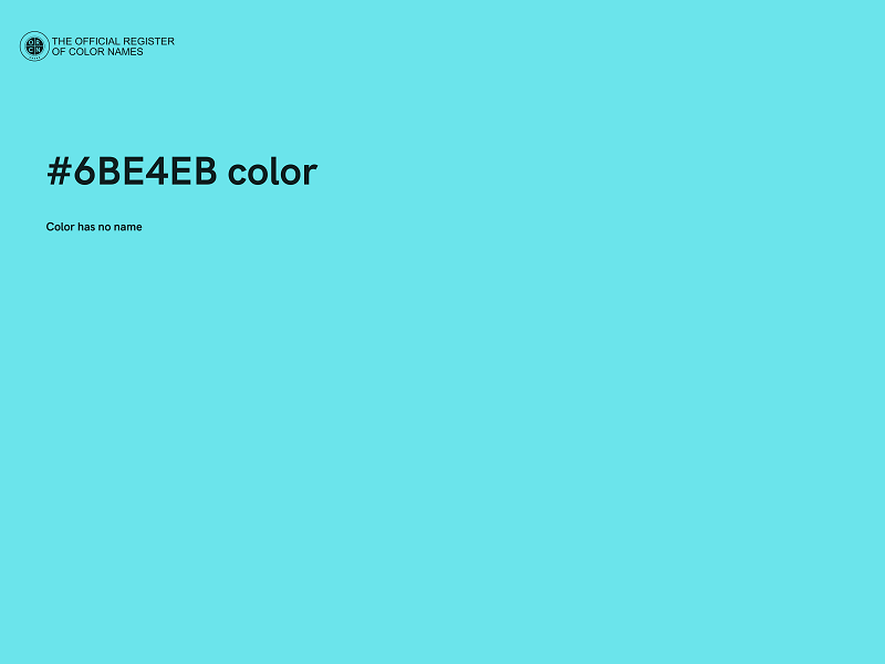 #6BE4EB color image