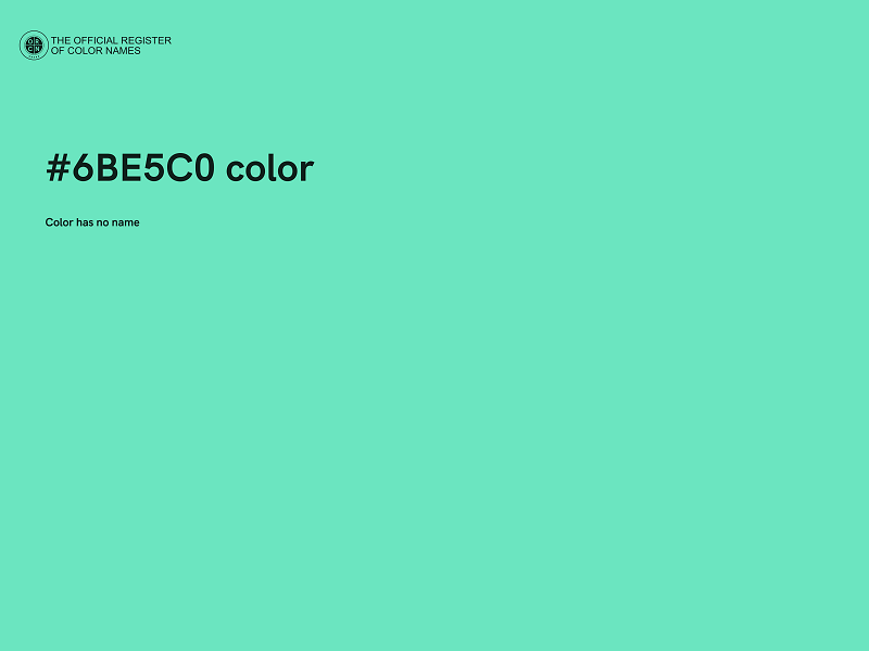 #6BE5C0 color image