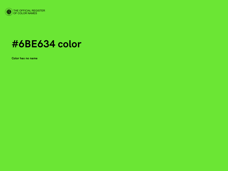 #6BE634 color image