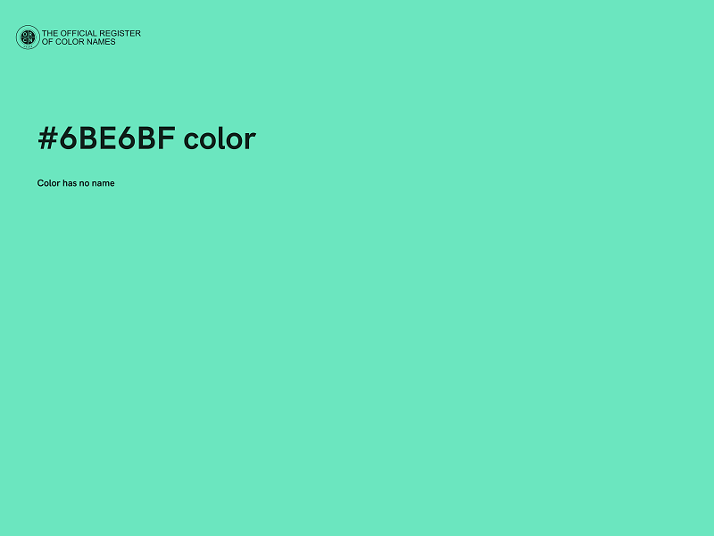 #6BE6BF color image