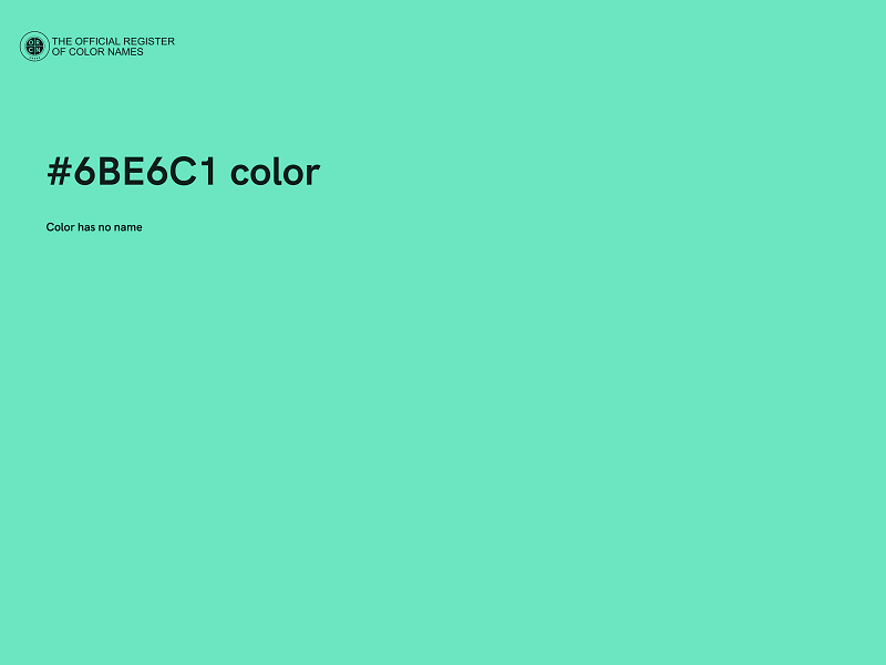 #6BE6C1 color image