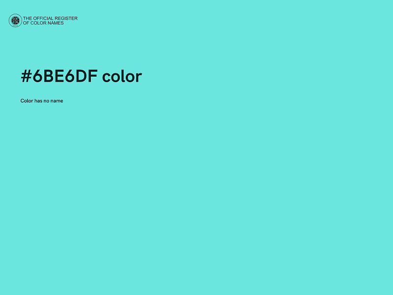 #6BE6DF color image