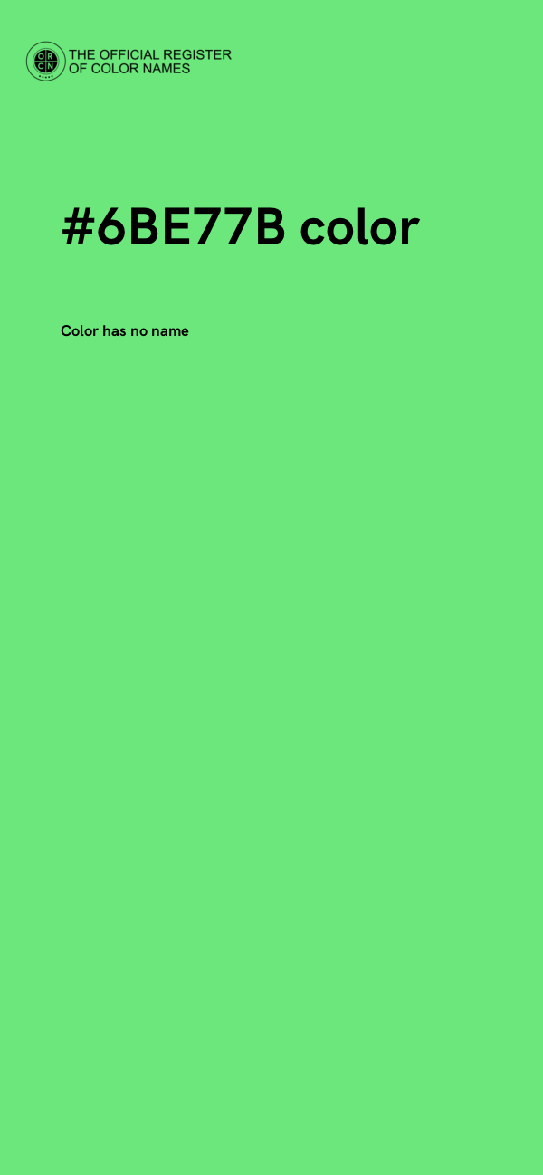 #6BE77B color image