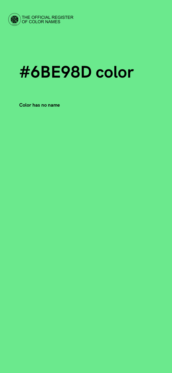 #6BE98D color image