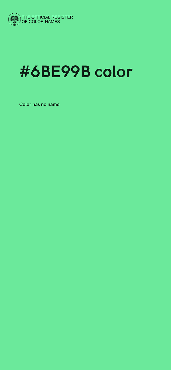 #6BE99B color image