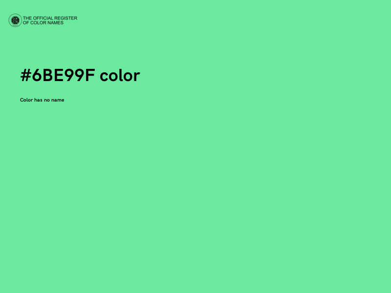 #6BE99F color image