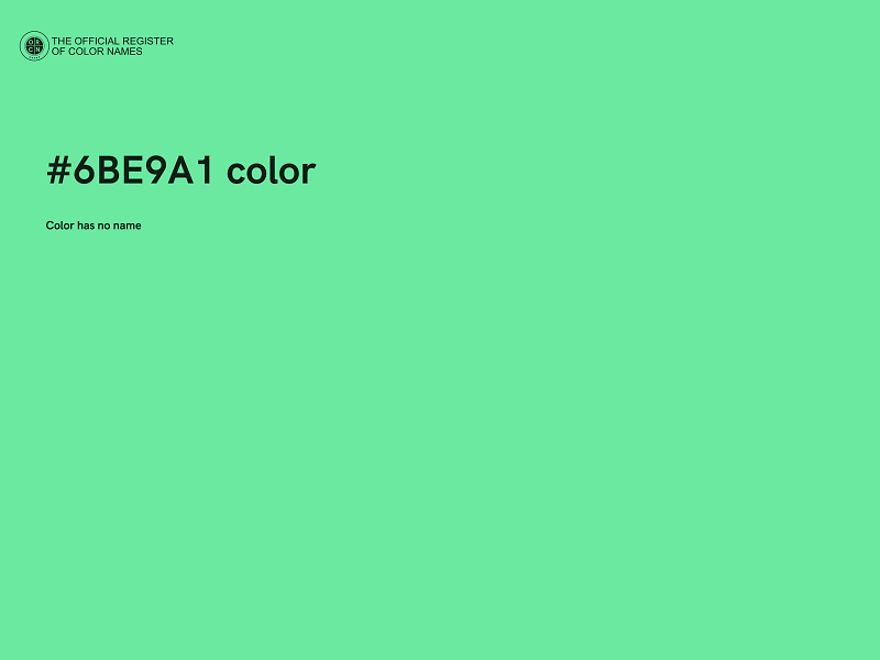 #6BE9A1 color image