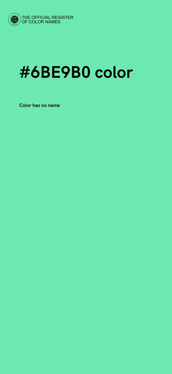 #6BE9B0 color image