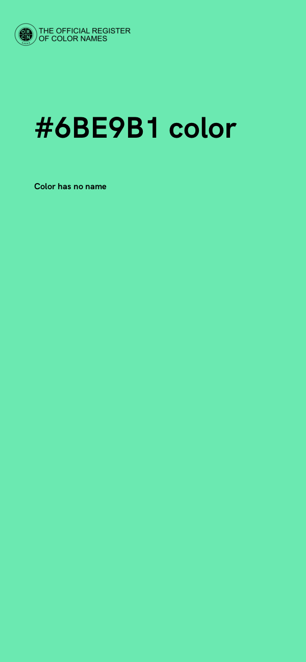 #6BE9B1 color image
