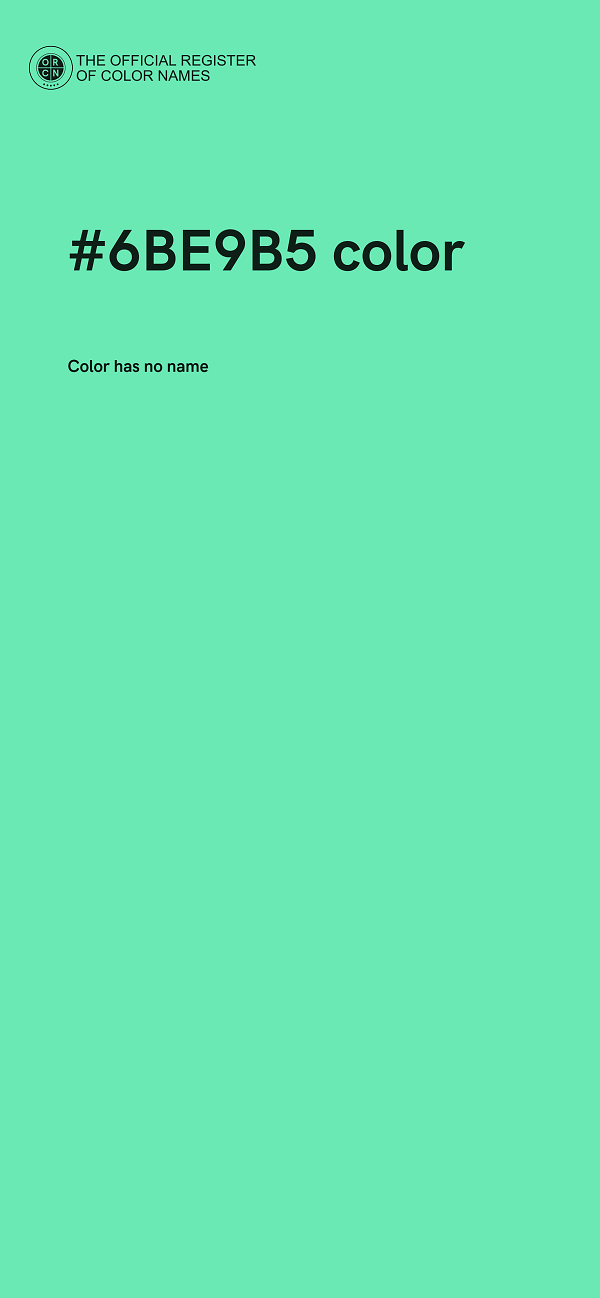 #6BE9B5 color image