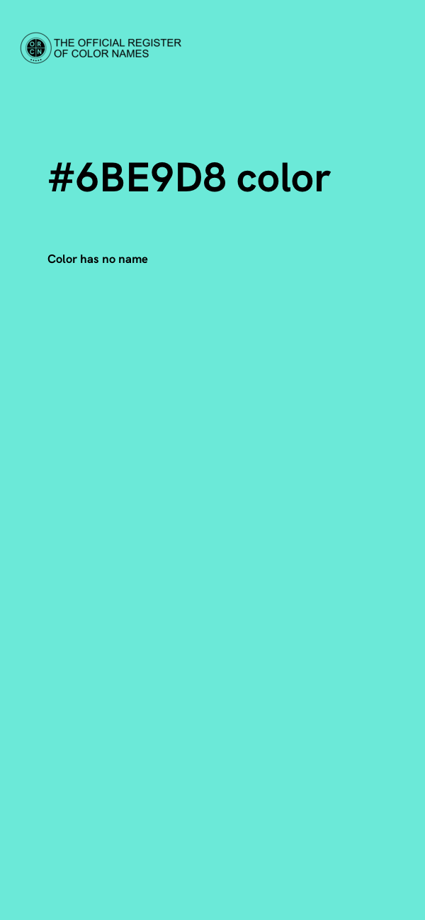 #6BE9D8 color image