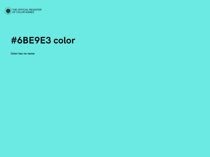 #6BE9E3 color image