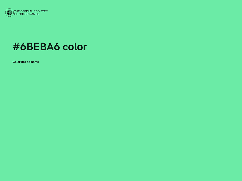 #6BEBA6 color image