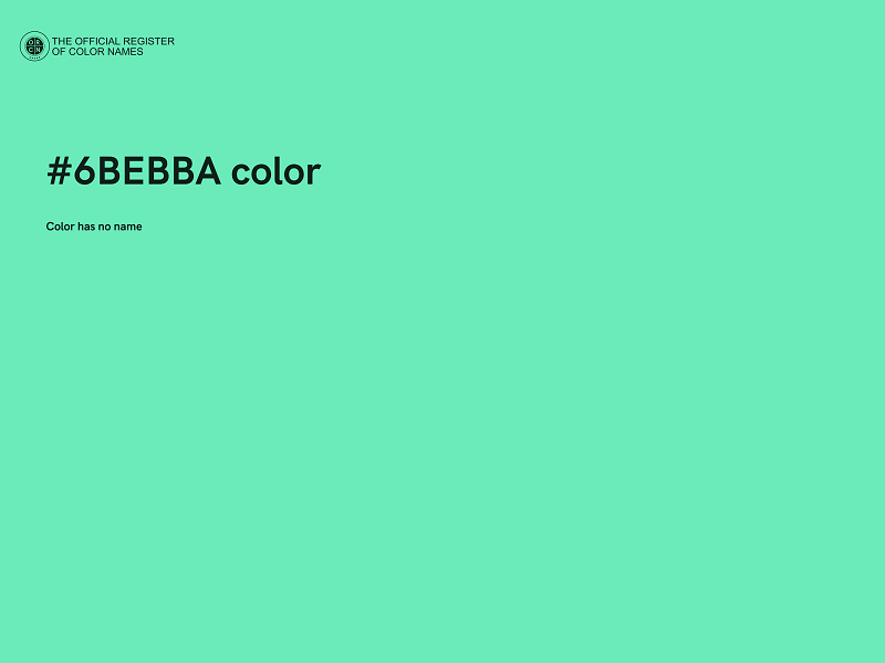 #6BEBBA color image