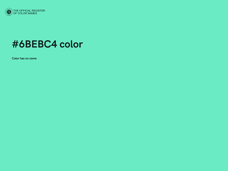 #6BEBC4 color image