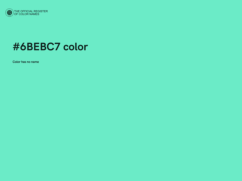 #6BEBC7 color image