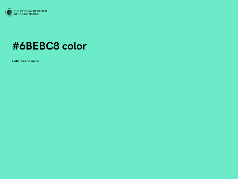 #6BEBC8 color image