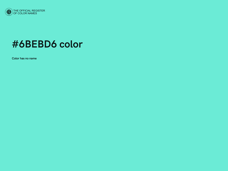 #6BEBD6 color image