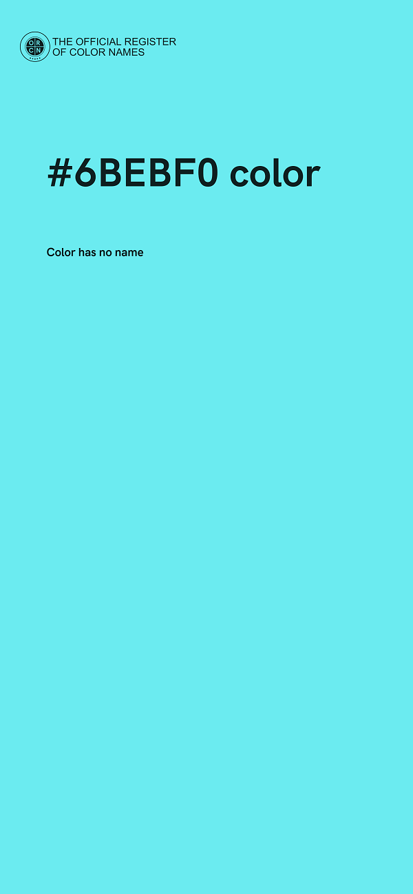 #6BEBF0 color image
