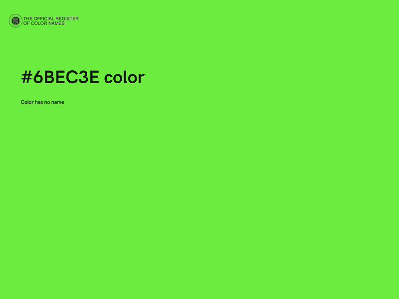 #6BEC3E color image