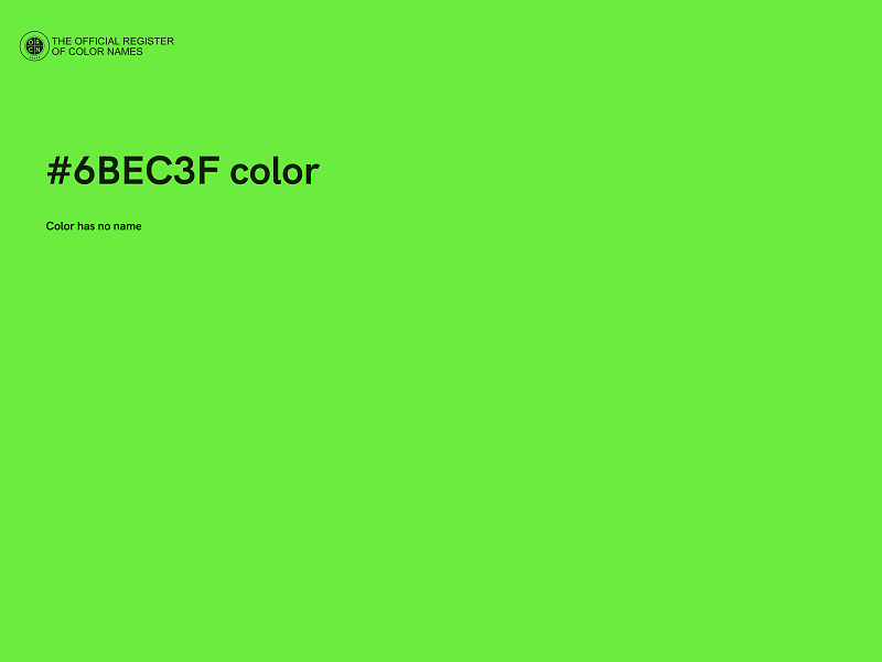 #6BEC3F color image