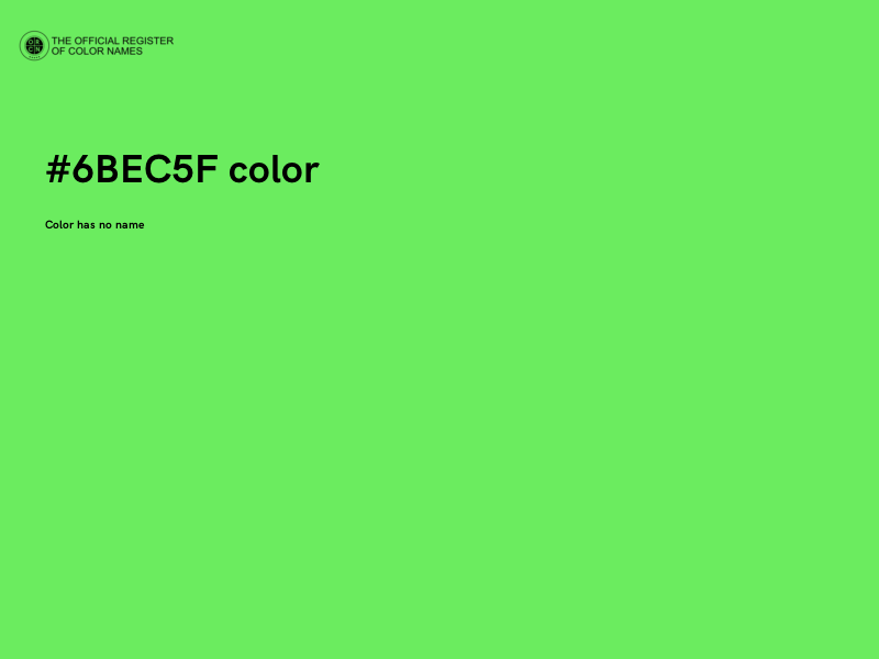 #6BEC5F color image