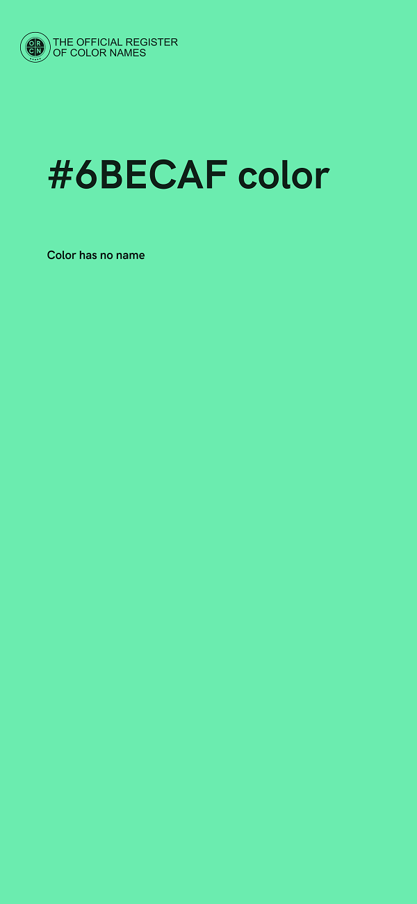 #6BECAF color image