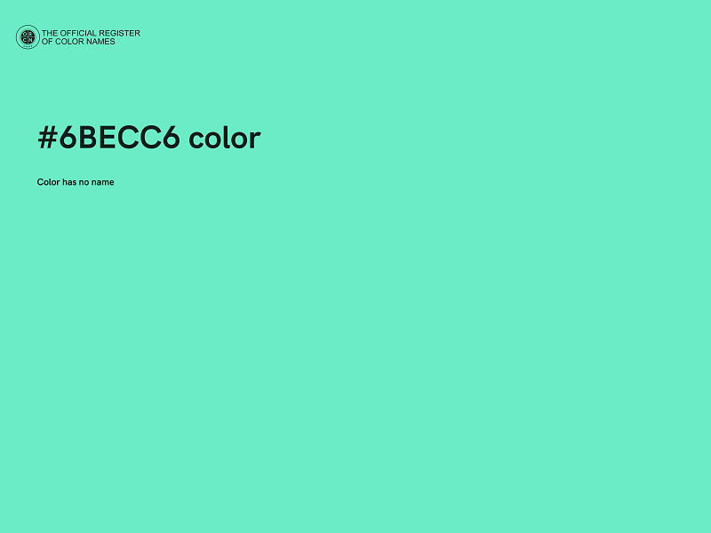 #6BECC6 color image