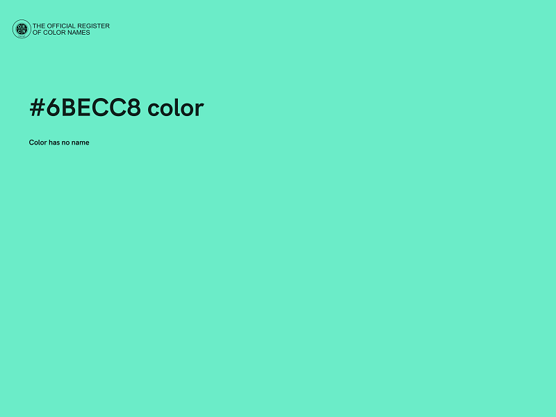 #6BECC8 color image