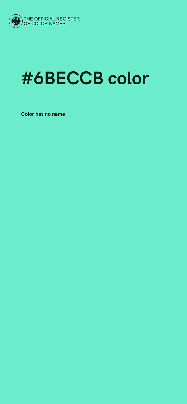 #6BECCB color image