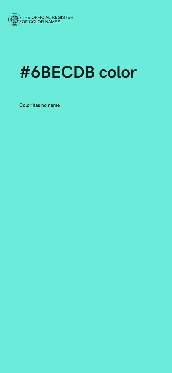 #6BECDB color image