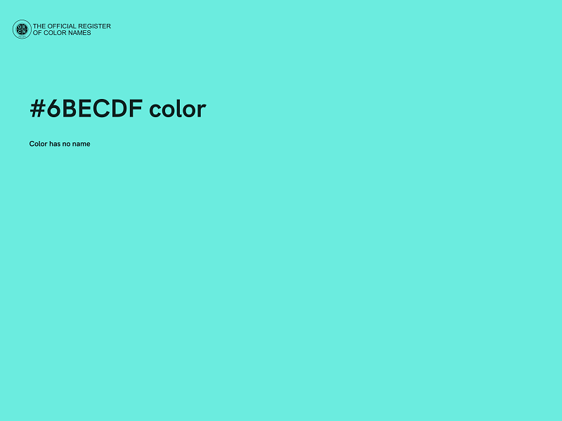 #6BECDF color image