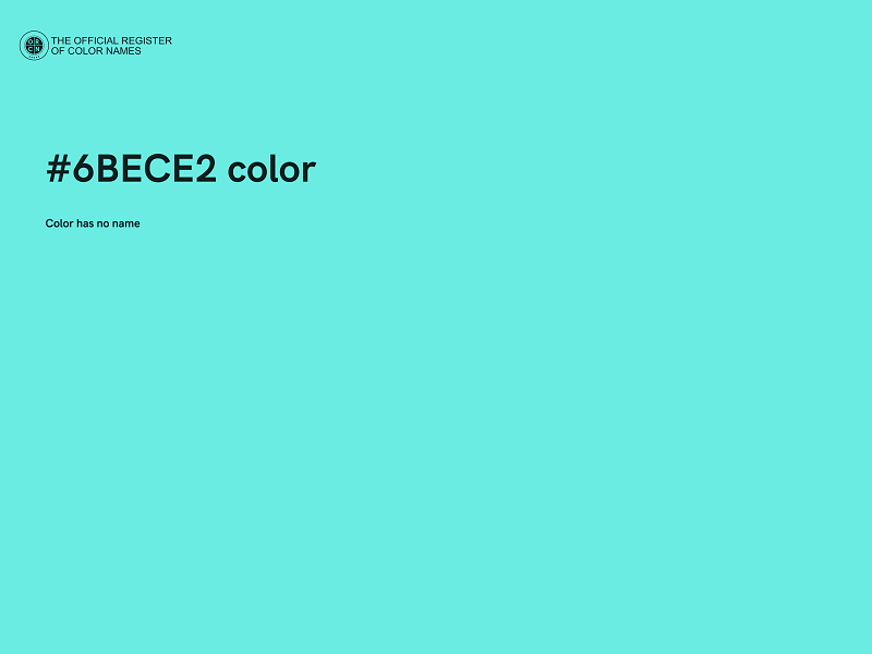 #6BECE2 color image