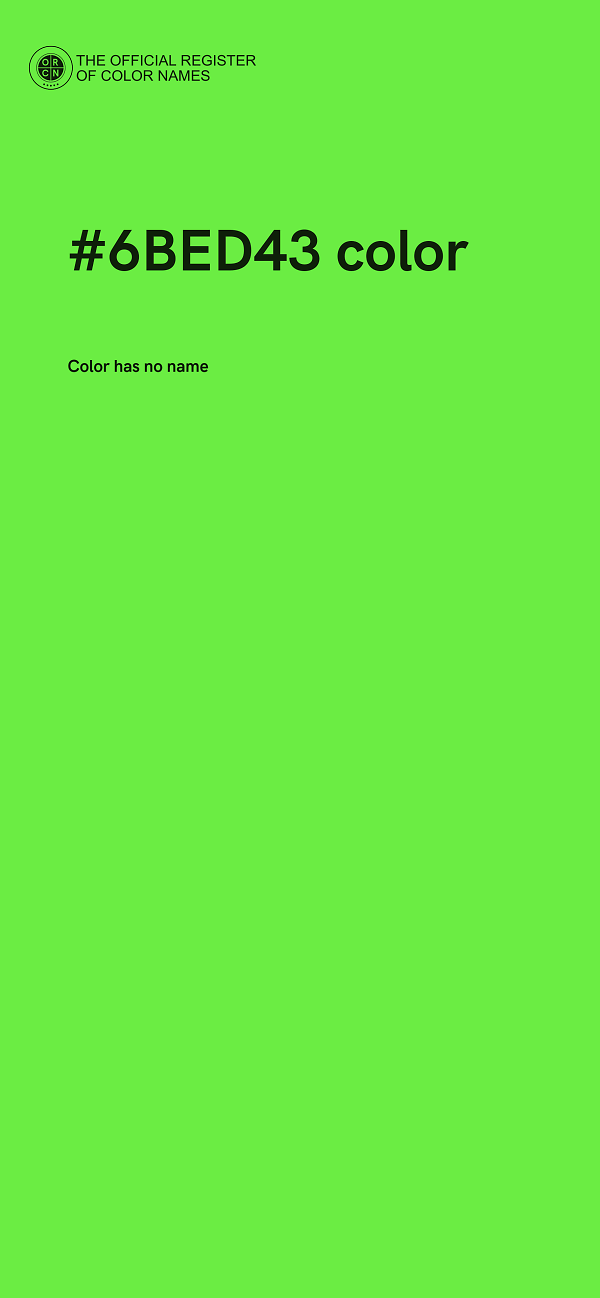 #6BED43 color image