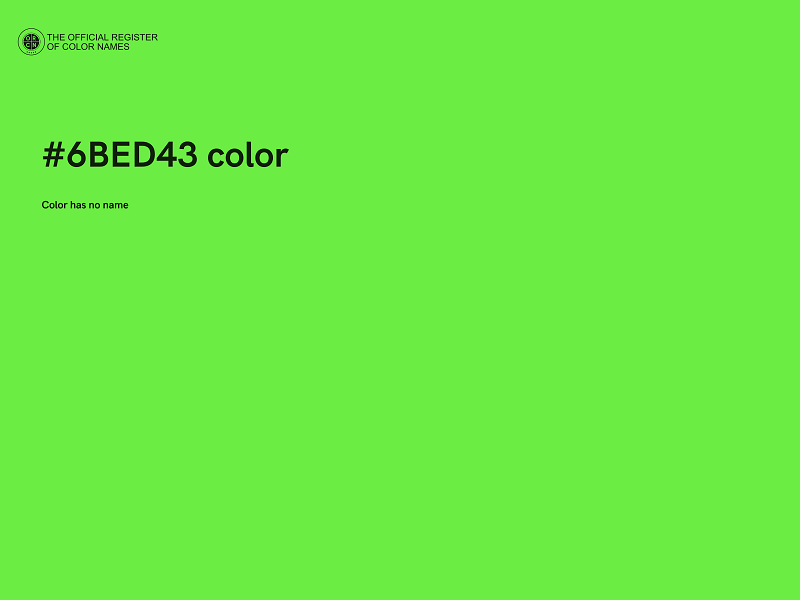 #6BED43 color image