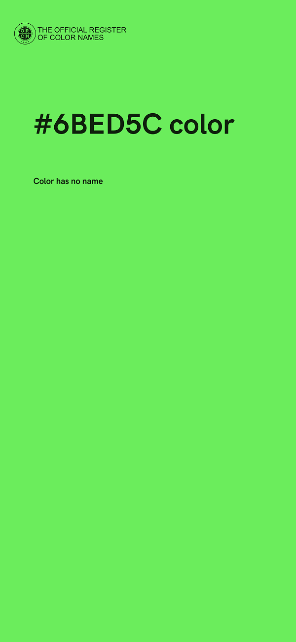 #6BED5C color image