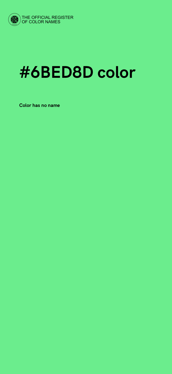 #6BED8D color image