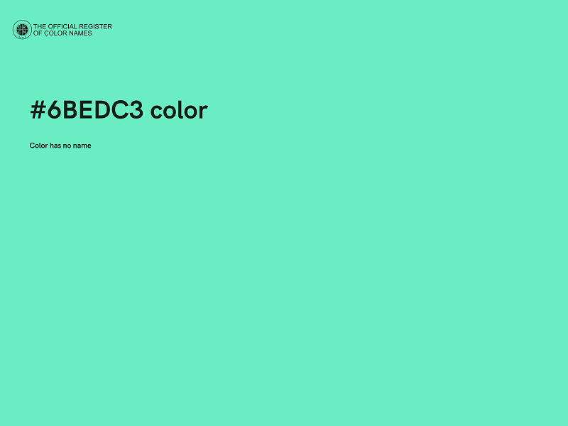 #6BEDC3 color image