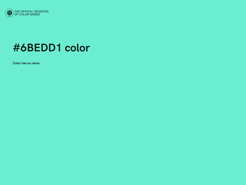 #6BEDD1 color image